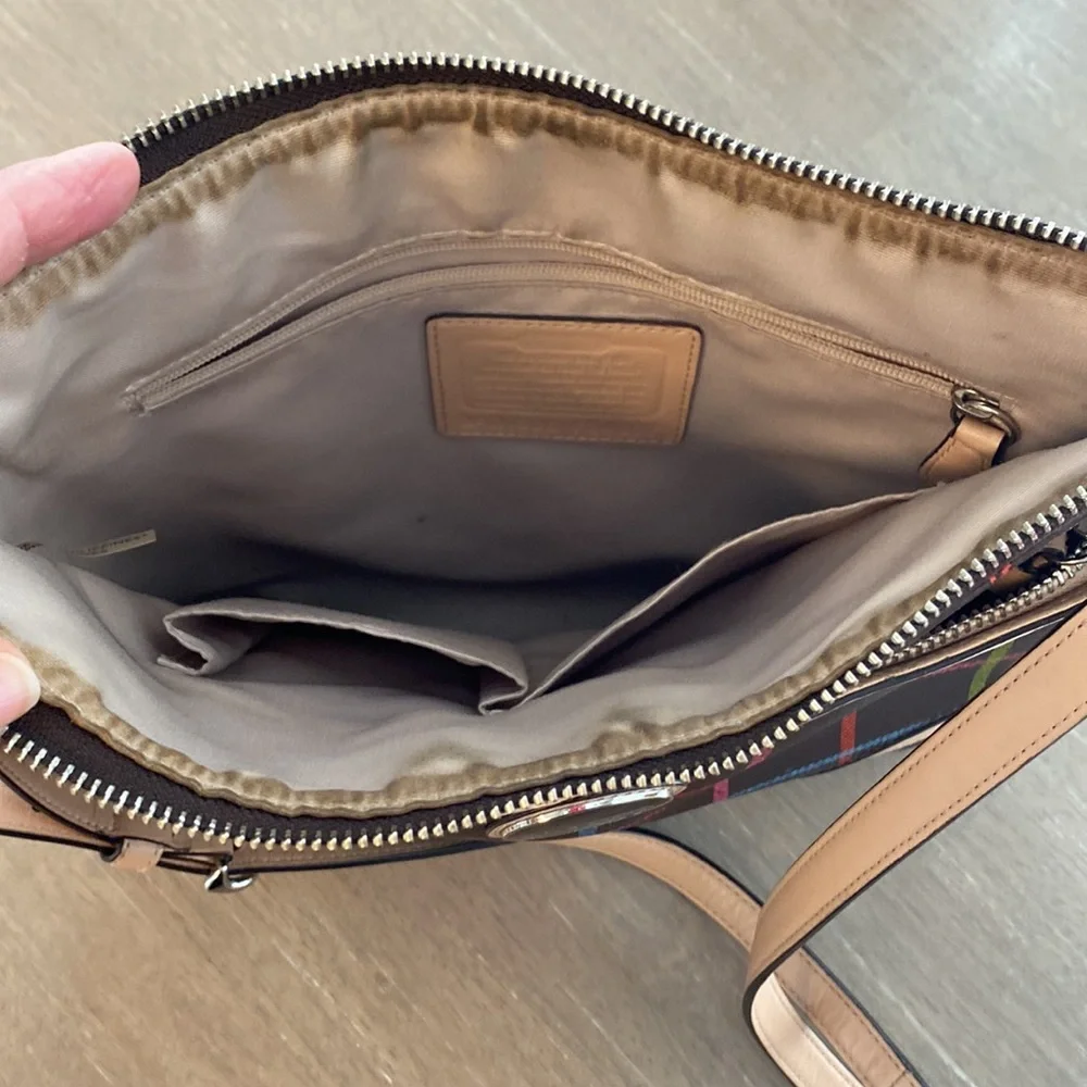 Coach Payton Multicolor Tattersall Crossbody - Picture 5 of 9